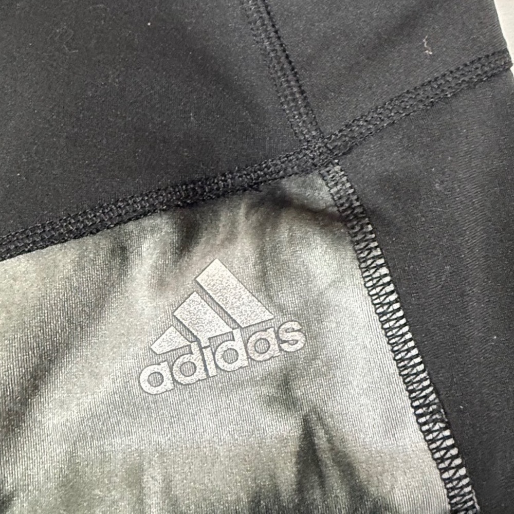 Adidas Climalite Leggings Womens XL Black Gray Print Cropped AY3992 - Picture 8 of 10